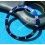 ROLEX RARE INSERT GRADUE LUNETTE BLEU MONTRE SUBMARINER DATE 16613, 16618, 16803, 16808 PERLE TRITIUM