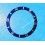 ROLEX RARE INSERT GRADUE LUNETTE BLEU MONTRE SUBMARINER DATE 16613, 16618, 16803, 16808 PERLE TRITIUM