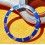 ROLEX RARE INSERT GRADUE LUNETTE BLEU MONTRE SUBMARINER DATE 16613, 16618, 16803, 16808 PERLE LUMINOVA