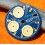 Breitling Original Cadran Bleu & or Montres Chronograph Chronomat Or jaune & Acier Ref D13352