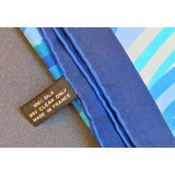 Genuine ROLEX Blue Silk Scarf Lenço Seda Schal Seide Seidentuch Sciarpa Seta 