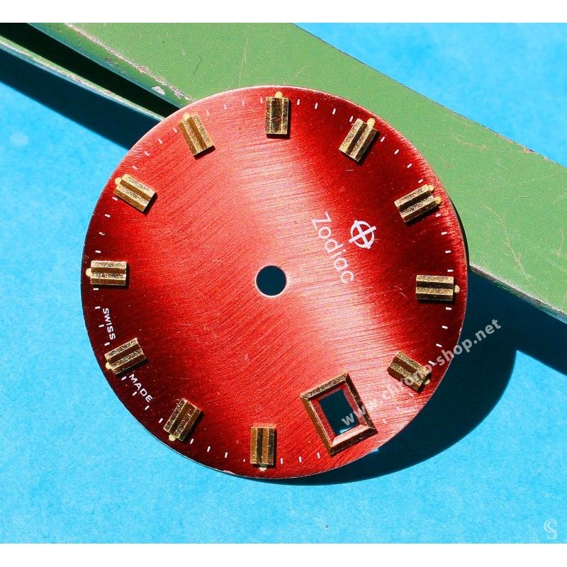 Vintage & Original Zodiac Automatic Deep Shades Blue Wrist Watch Dial Spare Part