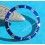 ROLEX RARE INSERT GRADUE LUNETTE BLEU MONTRE SUBMARINER DATE 16613, 16618, 16803, 16808 PERLE TRITIUM