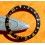 ROLEX RARE INSERT GRADUE 24H JAUNE & NOIR DE LUNETTE MONTRE ROLEX GMT MASTER II 16713, 16718 SERIFS FAT FONT