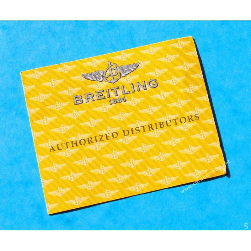 BREITLING Livret jaune documents montres papiers AUTHORIZED DISTRIBUTORS