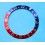 ROLEX INSERT GRADUE 24H B BICOLORE PEPSI ROUGE / BLEU DE MONTRES VINTAGES GMT MASTER 1675, 16750, 16758, 16753