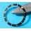 ROLEX INSERT LUNETTE NOIRE MONTRES SUBMARINER DATE OR & ACIER 16613, 16618, 16803, 16808 PERLE LUMINOVA