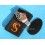 Original CHRONO-SHOP Suede black orange  velvet pouch traveler's case IWC, Rolex, Tissot, Tag heuer, omega, breitling