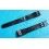 Vintage Bracelet 14mm Montres Dames Plastique Noir avec rivets NOVOPLAST Swiss Made