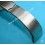 ORIGINAL 70's WATCHES SOLID STAINLESS STEEL & RUBBER STRAP ROUNDED 19mm BAND BRACELET