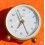 JUNGHANS Vintage & Rare Montres Réveil LUMINOVA Mécanique Blanc & Vert Sonnerie Art Deco