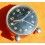 VINTAGE SWISS AMYRAL FAB LOOPING 4 JEWEL RED & CHROME ALARM CLOCK TABLE ART DECO