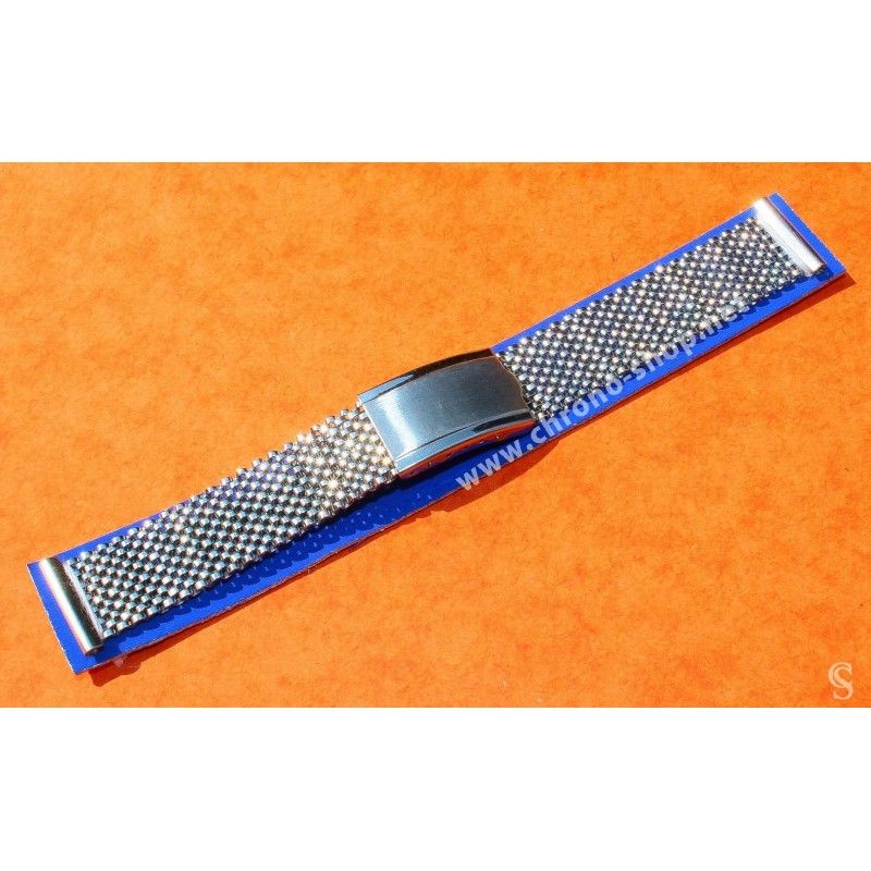 Vintage & Rare Elegant steel mesh watch bracelet divers band