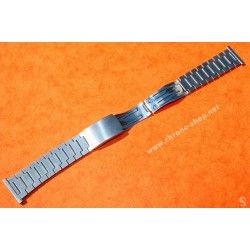 ATOMIC Swiss Made Rare 70's band Ssteel Watch Sport Bracelet Zenith, Longines, Heuer, 19mm ends