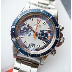 TUDOR CHRONOGRAPH RARE AIGUILLE CENTRALE CHRONO ORANGE MONTRE 7149/0, 7169, 7159, 7031 MONTE CARLO DISCO NEUVE