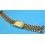 Vintage & Collectible Tutone watch bracelet Beads of Rice 18mm straight ends 60-70s Omega, Rolex, Breitling, Heuer