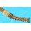 Vintage & Collectible Tutone watch bracelet Beads of Rice 18mm straight ends 60-70s Omega, Rolex, Breitling, Heuer