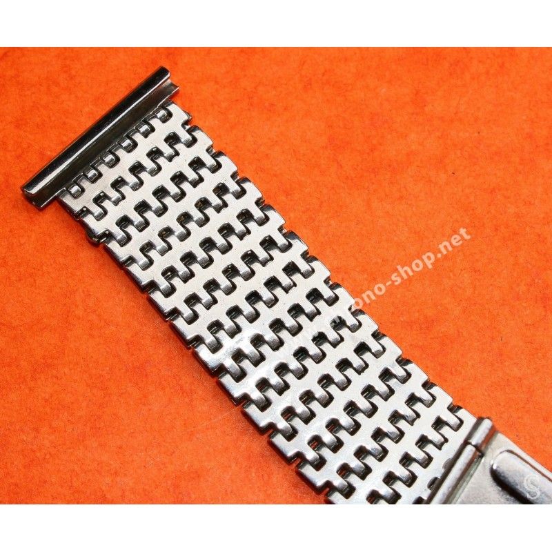 Bracelet De Montre Vinyl Vintage 1970 – 8mm X 190mm, Blanc/noir