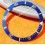 Rolex Rare Mint Glossy Blue color Submariner Date Tutone 1680, 1680-8 Gold Watch Bezel Graduated Insert Part