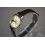 AUTHENTIQUE BRACELET OMEGA BOUCLE PLAQUE OR MONTRE EN CUIR LÉZARD NOIR 11mm STOCK ANCIEN