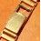 BRACELET PLAQUE OR JAUNE RALLY VINTAGE 17mm MONTRES RACING MADE IN FRANCE