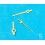 ROLEX OEM USED LADIES DATEJUST 69173, 69178 MOVEMENT 2035 YELLOW GOLD TRITIUM HAND SET