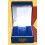 HEUER RARE VINTAGE WATCH BOX BLUE PLASTIC GOLD DETAILING Monaco, Autavia, Carrera, Silverstone