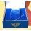 HEUER RARE VINTAGE WATCH BOX BLUE PLASTIC GOLD DETAILING Monaco, Autavia, Carrera, Silverstone