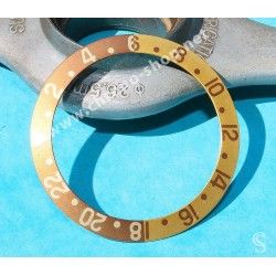 Rolex Vintage FAT FONT 70's GMT Two Tone 16753, 16758, 1675/3, 1675/8, 16750 Root Beer Faded bezel Insert