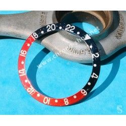 ROLEX INSERT GRADUE 24H DE LUNETTE MONTRES GMT MASTER 16700, 16710, 16760 FAT LADY COKE