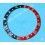 ROLEX INSERT GRADUE 24H DE LUNETTE MONTRES GMT MASTER 16700, 16710, 16760 FAT LADY COKE