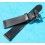 BRACELET 18mm DE MONTRES VINTAGES EN CUIR ITALIEN AUTHENTIQUE COULEUR NOIR CHARBON