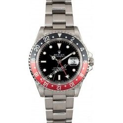 ROLEX 90's COKE ROUGE & NOIR FAT FONT SERIFS FADED INSERT GRADUE 24H LUNETTE MONTRES GMT MASTER 16700, 16710, 16760