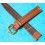 BRACELET MONTRES SIMILI CUIR MARRON PERFORE RACING 16mm AVEC BOUCLE ARDILLON