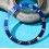 ROLEX RARE INSERT GRADUE LUNETTE BLEU MONTRES SUBMARINER DATE 16613, 16618, 16803, 16808 PERLE LUMINOVA